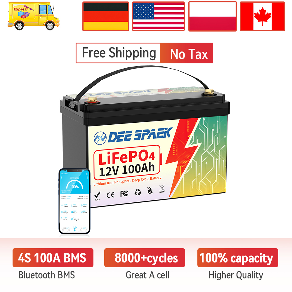 Fishing Depth Finder - Batterie Lifepo4 DEEPSPAEK 12V 100Ah avec