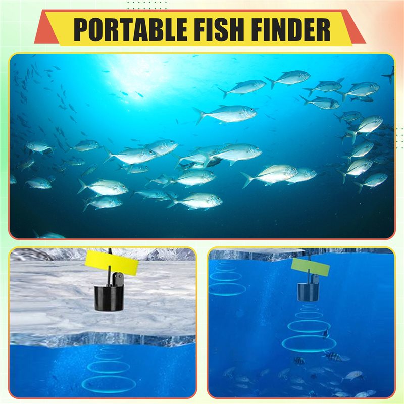 Fish Finder Portable - ABKV-Détecteur de poissons portable, sondeur de